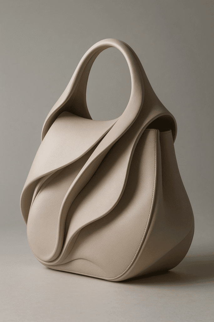 Sculptural handbag designed by AI – Gplex future fashion bag